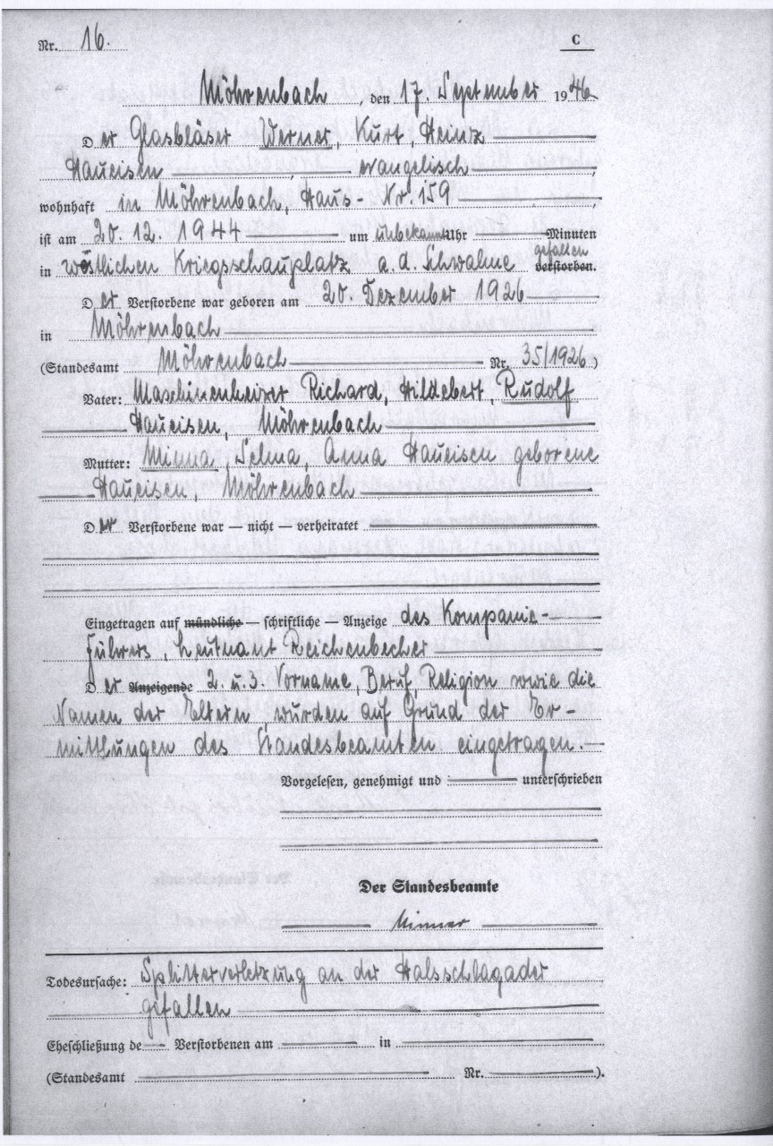 Werner Kurt Heinz Haueisen Werner Kurt Heinz Haueisen