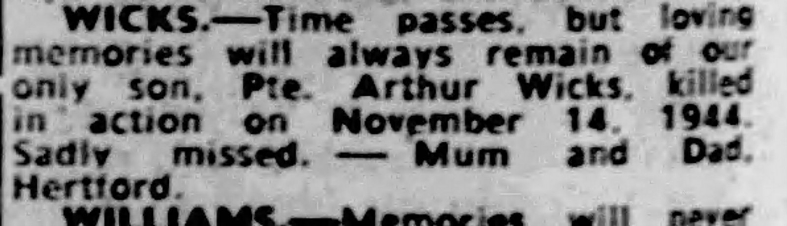 Arthur Henry Wicks Arthur Henry Wicks