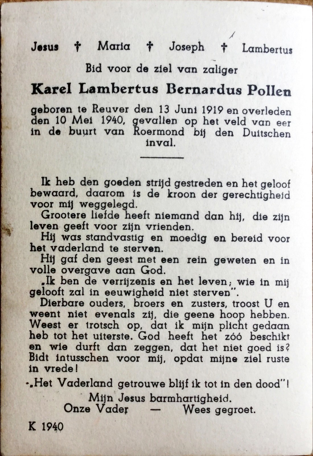 Karel Bernard Lambertus Pollen Karel Bernard Lambertus Pollen